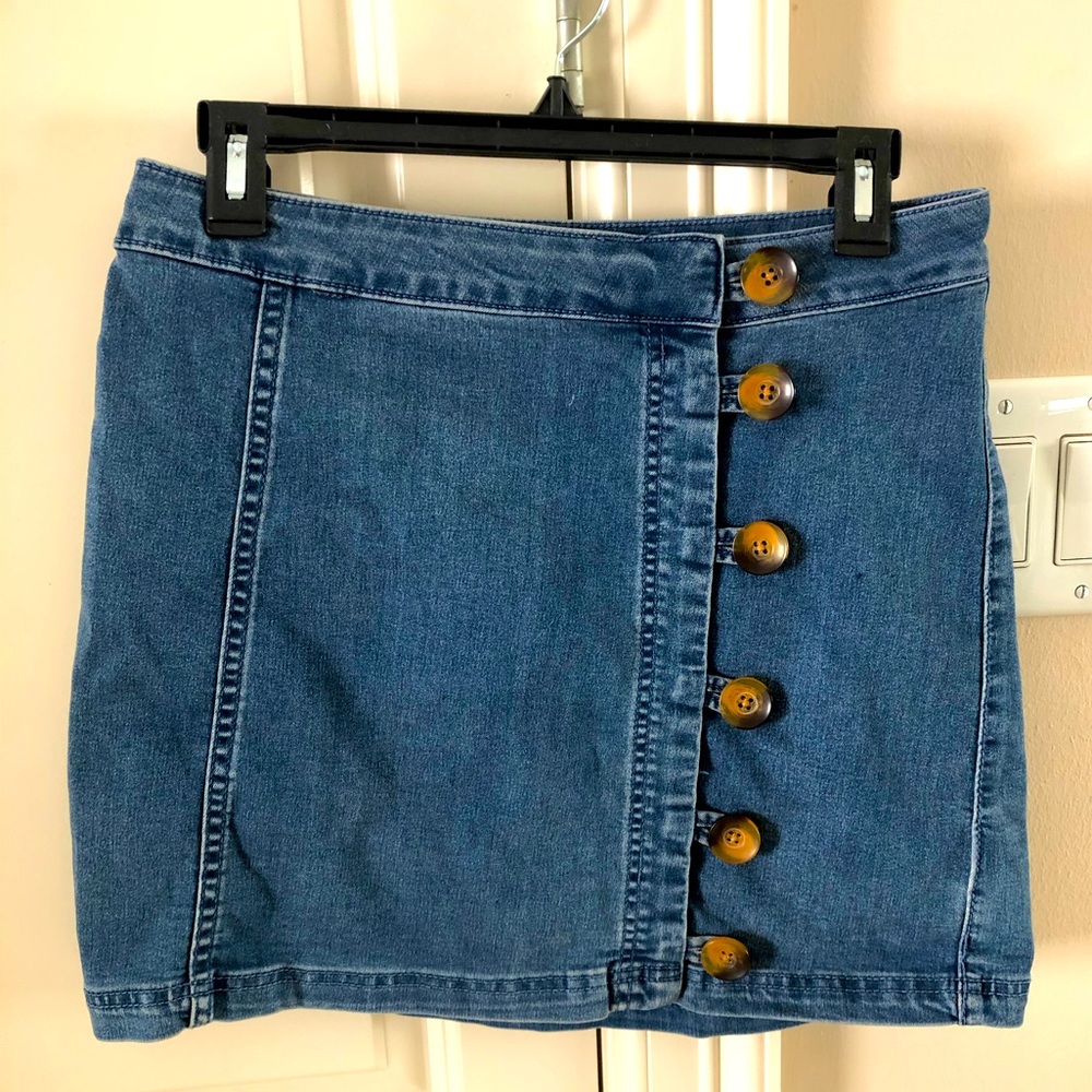 Denim Free People mini skirt